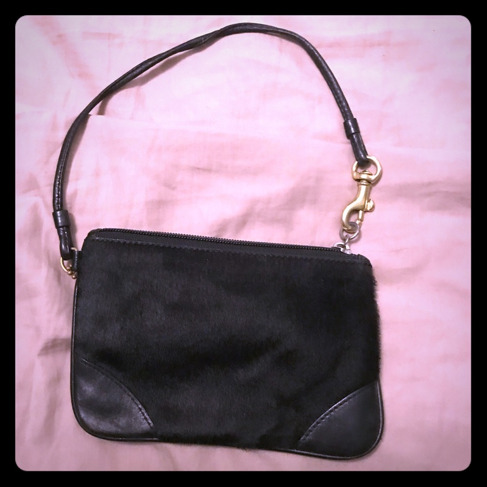 Classic (circa 2002) Coach faux fur wristlet
